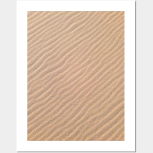 Sand waves on a beach Posters and Art